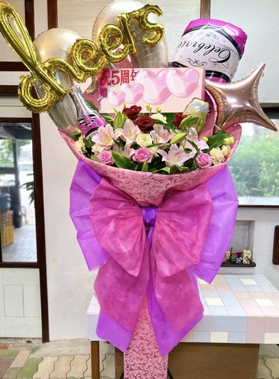 ラッピングバルーンフラワースタンド花一覧へのリンク